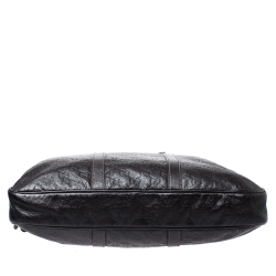 Pre Owned Gucci Dark Brown Guccissima Leather Laptop Bag