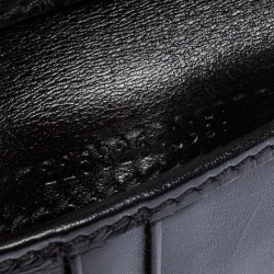 Gucci Black GG Canvas and Leather Bifold Wallet