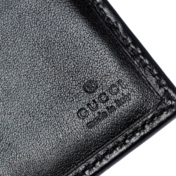 Gucci Black GG Canvas and Leather Bifold Wallet