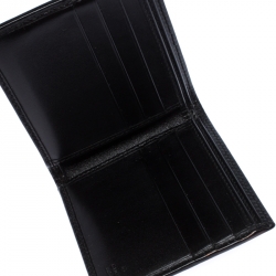 Gucci Black GG Canvas and Leather Bifold Wallet