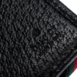 Gucci Black Canvas Web Elastic Money Clip Wallet