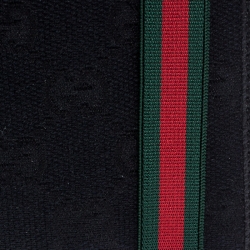 Gucci Black Canvas Web Elastic Money Clip Wallet