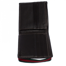 Gucci Beige GG Canvas Web Bifold Wallet