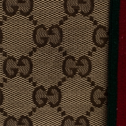 Gucci Beige GG Canvas Web Bifold Wallet