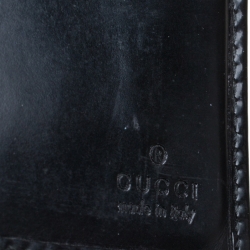 Gucci Black Patent Leather Money Clip Wallet