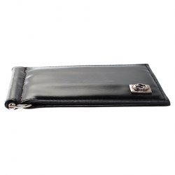 Gucci Black Patent Leather Money Clip Wallet