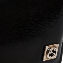 Gucci Black Patent Leather Money Clip Wallet