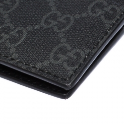 Gucci Grey GG Supreme Canvas Kingsnake Print Bifold Wallet