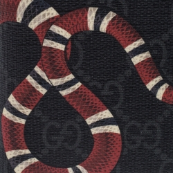 Gucci Grey GG Supreme Canvas Kingsnake Print Bifold Wallet
