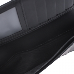 Pre Owned Gucci Black Guccissima Web Long Wallet