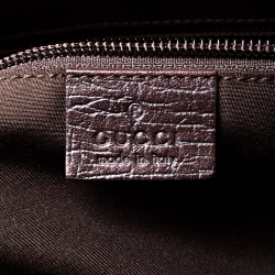 Gucci Brown GG Supreme Canvas Web Weekender Bag