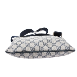 Gucci Navy Blue GG Supreme Coated Canvas Messenger Bag