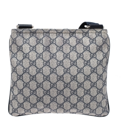Gucci Navy Blue GG Supreme Coated Canvas Messenger Bag