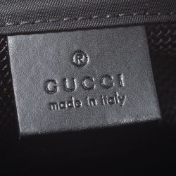 Gucci Beige/Balck GG Supreme Canvas and Leather Web Toiletry Pouch