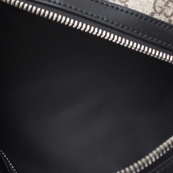 Gucci Beige/Balck GG Supreme Canvas and Leather Web Toiletry Pouch