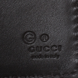 Gucci Dark Brown Micro Guccissima Leather Bifold Wallet