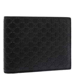 Gucci Dark Brown Micro Guccissima Leather Bifold Wallet