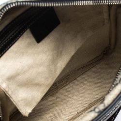 Gucci Black/Navy Blue GG Supreme Canvas Messenger Bag