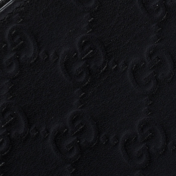 Gucci Black Guccissima Leather Bifold Wallet