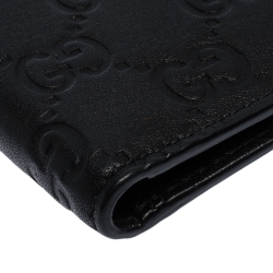 Gucci Black Guccissima Leather Bifold Wallet