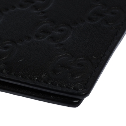 Gucci Black Guccissima Leather Bifold Wallet