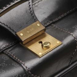 Gucci Black Micro Guccissima Canvas Travel Bag