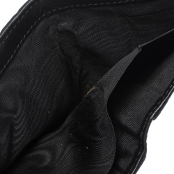 Gucci Black Guccissima Leather Web Bifold Wallet