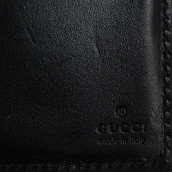 Gucci Black Guccissima Leather Web Bifold Wallet