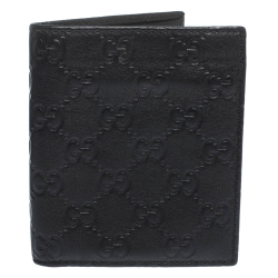 GUCCI Guccissima Web Bi-Fold Wallet Black 135902