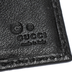 Gucci Black Guccissima Leather Bifold Wallet