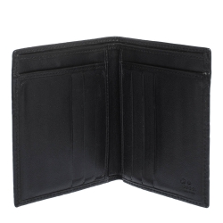 Gucci Black Guccissima Leather Bifold Wallet