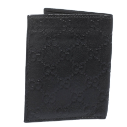 Gucci Black Guccissima Leather Bifold Wallet