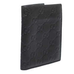 Gucci Black Guccissima Leather Bifold Wallet
