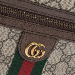 Gucci Beige/Brown GG Canvas and Leather Ophidia Belt Bag