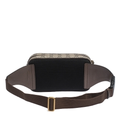 Gucci Beige/Brown GG Canvas and Leather Ophidia Belt Bag