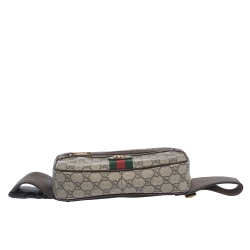 Gucci Beige/Brown GG Canvas and Leather Ophidia Belt Bag