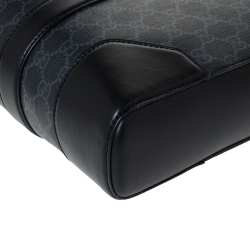 Gucci Black/Grey GG Supreme Canvas and Leather Briefcase
