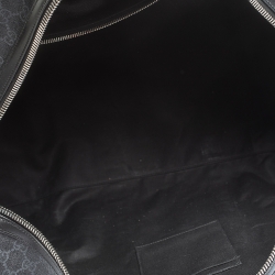 Gucci Black GG Supreme Canvas and Leather Carry On Duffle Bag