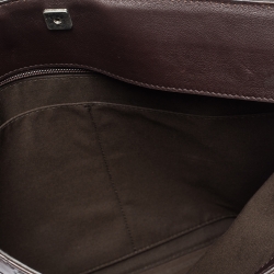 Pre Owned حافظة ملفات غوتشي جلد غوتشيسيما بنية داكنة