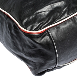 Gucci Black Leather Vintage Weekender Bag