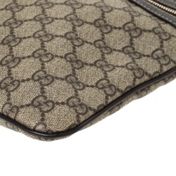 Gucci Beige/Brown GG Supreme Canvas and Leather Crossbody Bag