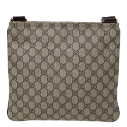 Gucci Beige/Brown GG Supreme Canvas and Leather Crossbody Bag