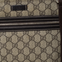 Gucci Beige/Brown GG Supreme Canvas and Leather Crossbody Bag