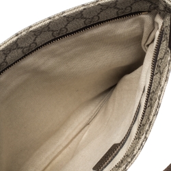 Gucci Beige/Brown GG Supreme Canvas and Leather Crossbody Bag