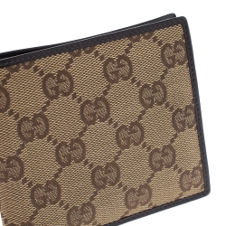Gucci Beige GG Canvas Bi Fold Wallet