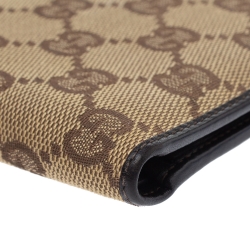 Gucci Beige GG Canvas Bi Fold Wallet