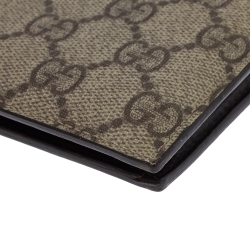 Gucci Beige GG Supreme Canvas Bi Fold Wallet