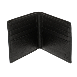 Gucci Black Leather Kingsnake Bifold Wallet
