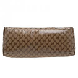 Gucci Beige/Ebony GG Crystal Coated Canvas Messenger Bag