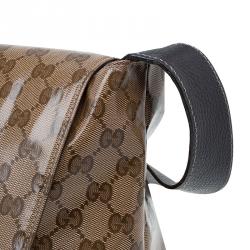 Gucci Beige/Ebony GG Crystal Coated Canvas Messenger Bag